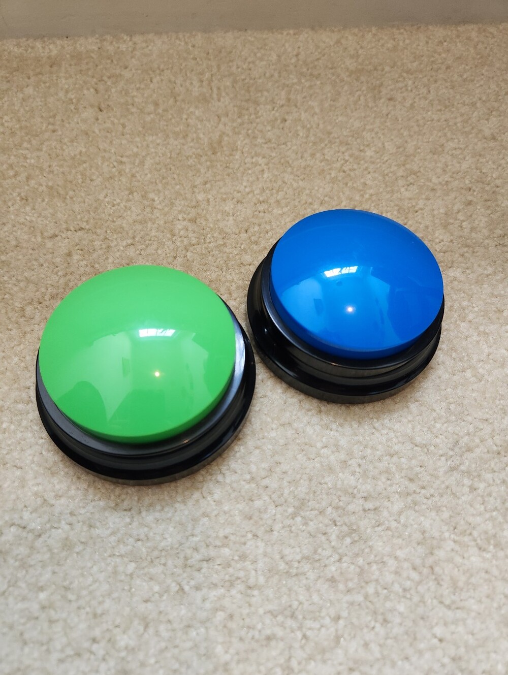 Voice recording sound buttons for pets Talking Buzzers - Set of 2